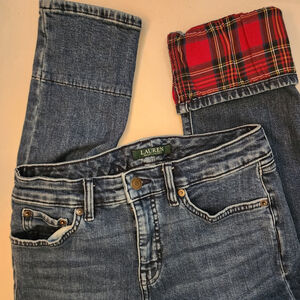 Lauren Ralph Lauren Premier Straight Ankle Jeans 4P Royal Stewart Tartan